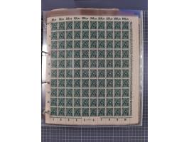 1921/22, postfrischer und ungebrauchter Bestand mit etwas über 200 Bogen und Bogenteilen, dabei Walzen- und Plattenbogen, HAN