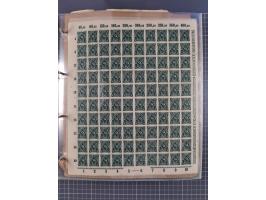 1921/22, postfrischer und ungebrauchter Bestand mit etwas über 200 Bogen und Bogenteilen, dabei Walzen- und Plattenbogen, HAN