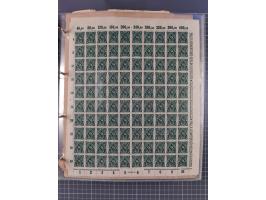 1921/22, postfrischer und ungebrauchter Bestand mit etwas über 200 Bogen und Bogenteilen, dabei Walzen- und Plattenbogen, HAN