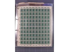 1921/22, postfrischer und ungebrauchter Bestand mit etwas über 200 Bogen und Bogenteilen, dabei Walzen- und Plattenbogen, HAN