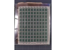 1921/22, postfrischer und ungebrauchter Bestand mit etwas über 200 Bogen und Bogenteilen, dabei Walzen- und Plattenbogen, HAN