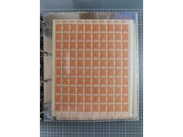 1921/22, postfrischer und ungebrauchter Bestand mit etwas über 200 Bogen und Bogenteilen, dabei Walzen- und Plattenbogen, HAN