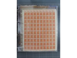 1921/22, postfrischer und ungebrauchter Bestand mit etwas über 200 Bogen und Bogenteilen, dabei Walzen- und Plattenbogen, HAN