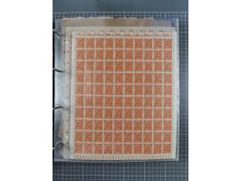 1921/22, postfrischer und ungebrauchter Bestand mit etwas über 200 Bogen und Bogenteilen, dabei Walzen- und Plattenbogen, HAN