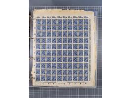 1921/22, postfrischer und ungebrauchter Bestand mit etwas über 200 Bogen und Bogenteilen, dabei Walzen- und Plattenbogen, HAN