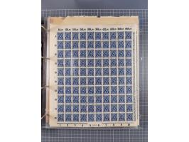 1921/22, postfrischer und ungebrauchter Bestand mit etwas über 200 Bogen und Bogenteilen, dabei Walzen- und Plattenbogen, HAN