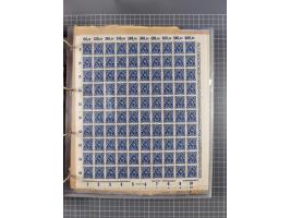 1921/22, postfrischer und ungebrauchter Bestand mit etwas über 200 Bogen und Bogenteilen, dabei Walzen- und Plattenbogen, HAN