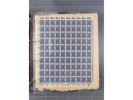 1921/22, postfrischer und ungebrauchter Bestand mit etwas über 200 Bogen und Bogenteilen, dabei Walzen- und Plattenbogen, HAN