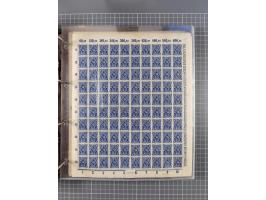 1921/22, postfrischer und ungebrauchter Bestand mit etwas über 200 Bogen und Bogenteilen, dabei Walzen- und Plattenbogen, HAN