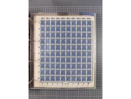 1921/22, postfrischer und ungebrauchter Bestand mit etwas über 200 Bogen und Bogenteilen, dabei Walzen- und Plattenbogen, HAN