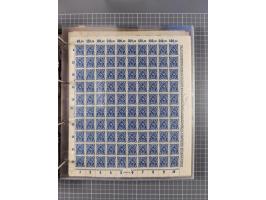 1921/22, postfrischer und ungebrauchter Bestand mit etwas über 200 Bogen und Bogenteilen, dabei Walzen- und Plattenbogen, HAN