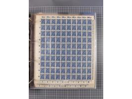 1921/22, postfrischer und ungebrauchter Bestand mit etwas über 200 Bogen und Bogenteilen, dabei Walzen- und Plattenbogen, HAN