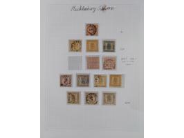 1856/64, ungebrauchte und gestempelte Sammlung ab Mi.-Nr. 1 gestempelt (FB Berger BPP). Dabei u.a. Mi.-Nr. 6a gestempelt (sig