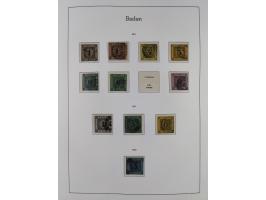 Baden bis Württemberg, ungebrauchte und gestempelte alte Sammlung, dabei u.a. Bayern Mi.-Nr. 1 vollrandig ungebraucht, sowie 