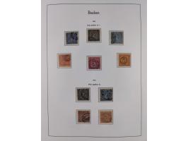 Baden bis Württemberg, ungebrauchte und gestempelte alte Sammlung, dabei u.a. Bayern Mi.-Nr. 1 vollrandig ungebraucht, sowie 