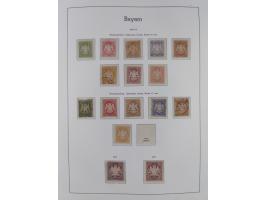 Baden bis Württemberg, ungebrauchte und gestempelte alte Sammlung, dabei u.a. Bayern Mi.-Nr. 1 vollrandig ungebraucht, sowie 