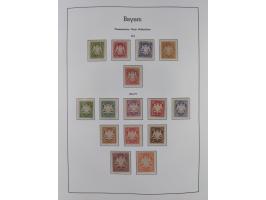 Baden bis Württemberg, ungebrauchte und gestempelte alte Sammlung, dabei u.a. Bayern Mi.-Nr. 1 vollrandig ungebraucht, sowie 