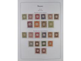 Baden bis Württemberg, ungebrauchte und gestempelte alte Sammlung, dabei u.a. Bayern Mi.-Nr. 1 vollrandig ungebraucht, sowie 