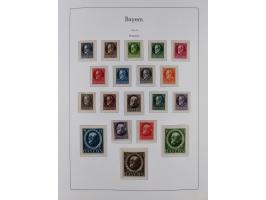 Baden bis Württemberg, ungebrauchte und gestempelte alte Sammlung, dabei u.a. Bayern Mi.-Nr. 1 vollrandig ungebraucht, sowie 