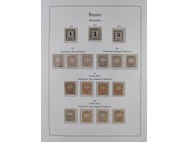 Baden bis Württemberg, ungebrauchte und gestempelte alte Sammlung, dabei u.a. Bayern Mi.-Nr. 1 vollrandig ungebraucht, sowie 