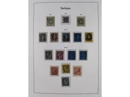 Baden bis Württemberg, ungebrauchte und gestempelte alte Sammlung, dabei u.a. Bayern Mi.-Nr. 1 vollrandig ungebraucht, sowie 