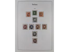 Baden bis Württemberg, ungebrauchte und gestempelte alte Sammlung, dabei u.a. Bayern Mi.-Nr. 1 vollrandig ungebraucht, sowie 