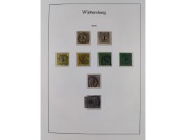 Baden bis Württemberg, ungebrauchte und gestempelte alte Sammlung, dabei u.a. Bayern Mi.-Nr. 1 vollrandig ungebraucht, sowie 