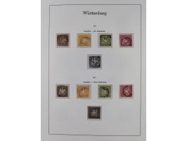 Baden bis Württemberg, ungebrauchte und gestempelte alte Sammlung, dabei u.a. Bayern Mi.-Nr. 1 vollrandig ungebraucht, sowie 