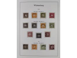Baden bis Württemberg, ungebrauchte und gestempelte alte Sammlung, dabei u.a. Bayern Mi.-Nr. 1 vollrandig ungebraucht, sowie 