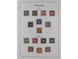 Baden bis Württemberg, ungebrauchte und gestempelte alte Sammlung, dabei u.a. Bayern Mi.-Nr. 1 vollrandig ungebraucht, sowie 