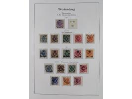 Baden bis Württemberg, ungebrauchte und gestempelte alte Sammlung, dabei u.a. Bayern Mi.-Nr. 1 vollrandig ungebraucht, sowie 