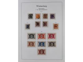 Baden bis Württemberg, ungebrauchte und gestempelte alte Sammlung, dabei u.a. Bayern Mi.-Nr. 1 vollrandig ungebraucht, sowie 
