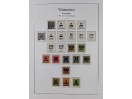 Baden bis Württemberg, ungebrauchte und gestempelte alte Sammlung, dabei u.a. Bayern Mi.-Nr. 1 vollrandig ungebraucht, sowie 
