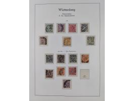Baden bis Württemberg, ungebrauchte und gestempelte alte Sammlung, dabei u.a. Bayern Mi.-Nr. 1 vollrandig ungebraucht, sowie 