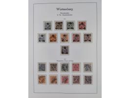 Baden bis Württemberg, ungebrauchte und gestempelte alte Sammlung, dabei u.a. Bayern Mi.-Nr. 1 vollrandig ungebraucht, sowie 