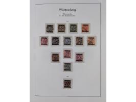 Baden bis Württemberg, ungebrauchte und gestempelte alte Sammlung, dabei u.a. Bayern Mi.-Nr. 1 vollrandig ungebraucht, sowie 