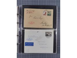 1928/48, über 40 Briefe, dabei u.a. Zeppelinpost mit Islandfahrt, Polarpost 1 M., Holztaube, Liechtenstein, etc., ferner Noth