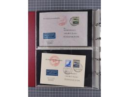 1928/48, über 40 Briefe, dabei u.a. Zeppelinpost mit Islandfahrt, Polarpost 1 M., Holztaube, Liechtenstein, etc., ferner Noth