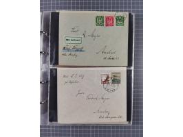 1928/48, über 40 Briefe, dabei u.a. Zeppelinpost mit Islandfahrt, Polarpost 1 M., Holztaube, Liechtenstein, etc., ferner Noth