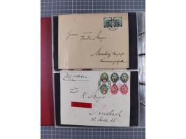 1928/48, über 40 Briefe, dabei u.a. Zeppelinpost mit Islandfahrt, Polarpost 1 M., Holztaube, Liechtenstein, etc., ferner Noth