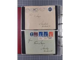 1928/48, über 40 Briefe, dabei u.a. Zeppelinpost mit Islandfahrt, Polarpost 1 M., Holztaube, Liechtenstein, etc., ferner Noth