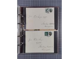 1928/48, über 40 Briefe, dabei u.a. Zeppelinpost mit Islandfahrt, Polarpost 1 M., Holztaube, Liechtenstein, etc., ferner Noth