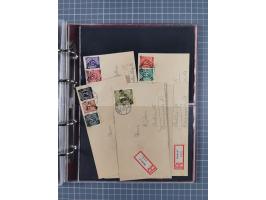 1928/48, über 40 Briefe, dabei u.a. Zeppelinpost mit Islandfahrt, Polarpost 1 M., Holztaube, Liechtenstein, etc., ferner Noth