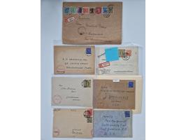 1945/54 (ca.), umfangreicher Sammlungsbestand “Zensurpost” mit geschätzt 400 Briefen, Karten und Ganzsachen mit viel Auslands