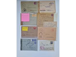 1945/54 (ca.), umfangreicher Sammlungsbestand “Zensurpost” mit geschätzt 400 Briefen, Karten und Ganzsachen mit viel Auslands