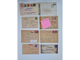 1945/54 (ca.), umfangreicher Sammlungsbestand “Zensurpost” mit geschätzt 400 Briefen, Karten und Ganzsachen mit viel Auslands