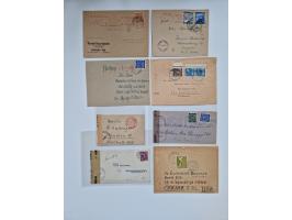 1945/54 (ca.), umfangreicher Sammlungsbestand “Zensurpost” mit geschätzt 400 Briefen, Karten und Ganzsachen mit viel Auslands