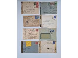 1945/54 (ca.), umfangreicher Sammlungsbestand “Zensurpost” mit geschätzt 400 Briefen, Karten und Ganzsachen mit viel Auslands