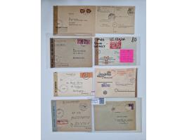 1945/54 (ca.), umfangreicher Sammlungsbestand “Zensurpost” mit geschätzt 400 Briefen, Karten und Ganzsachen mit viel Auslands
