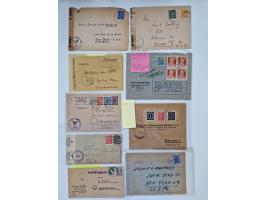 1945/54 (ca.), umfangreicher Sammlungsbestand “Zensurpost” mit geschätzt 400 Briefen, Karten und Ganzsachen mit viel Auslands